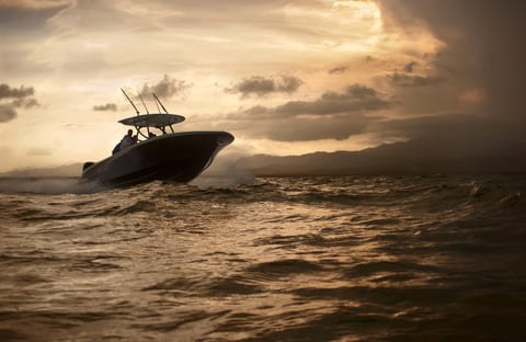 Boat sailing Caribbean