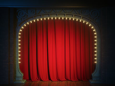 Parisian cabaret theater stage