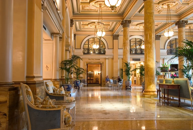 Ritz-Carlton luxury hotel lobby