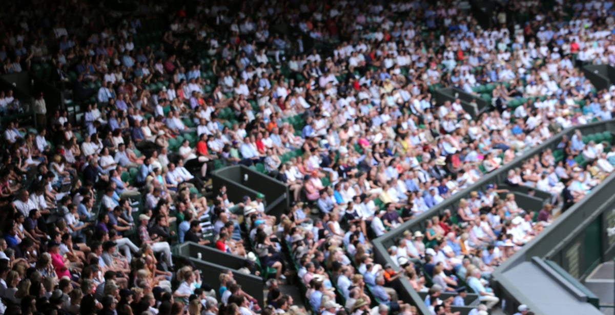 Wimbledon Centre Court crowd spectators