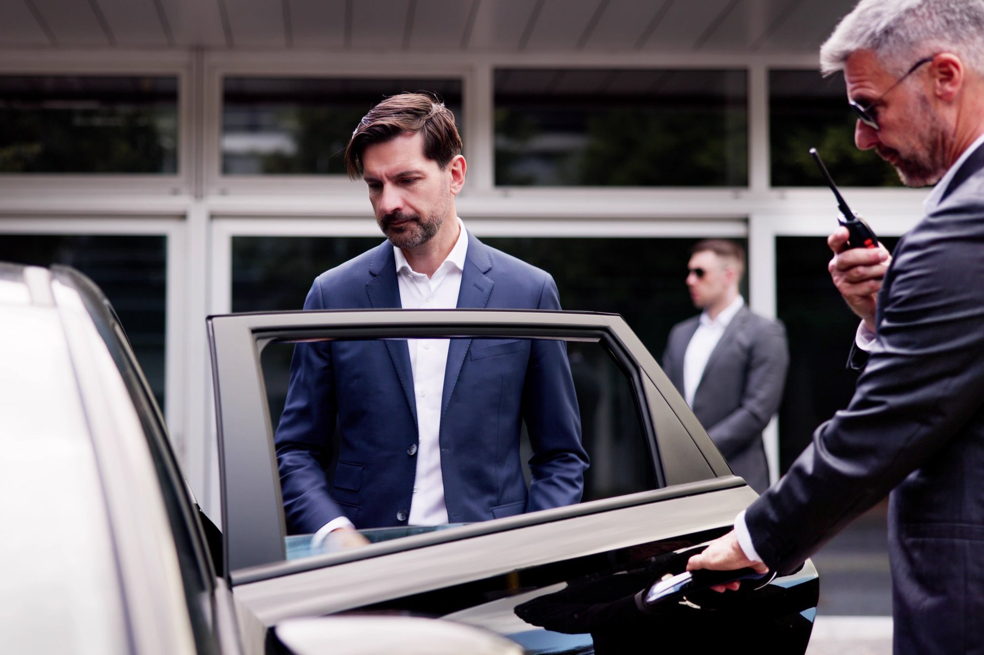 High-End VIP Protection Service with Executive Vehicle and Professional Security