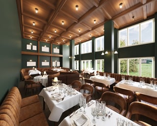 3D render of modern restaurant interior
