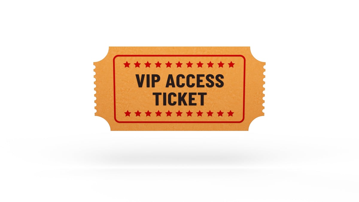 VIP Access ticket 3D Illustration