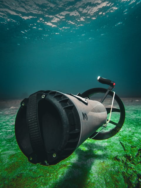 Scuba diving equipment underwater