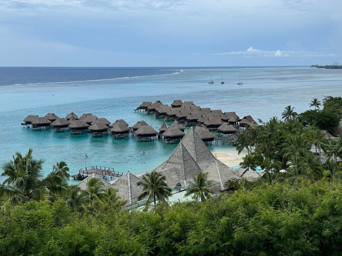 Luxurious overwater bungalows in Maldives tropical lagoon