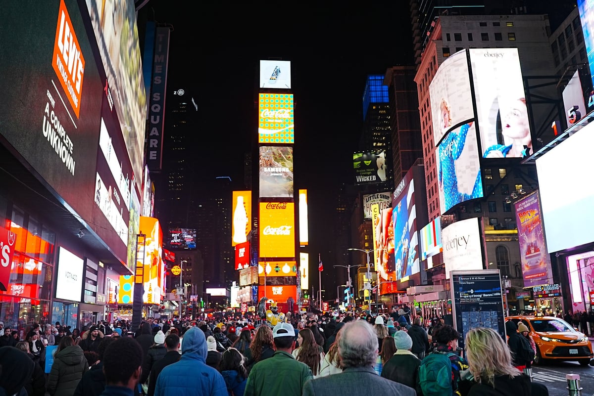 Times Square Broadway theater lights New York