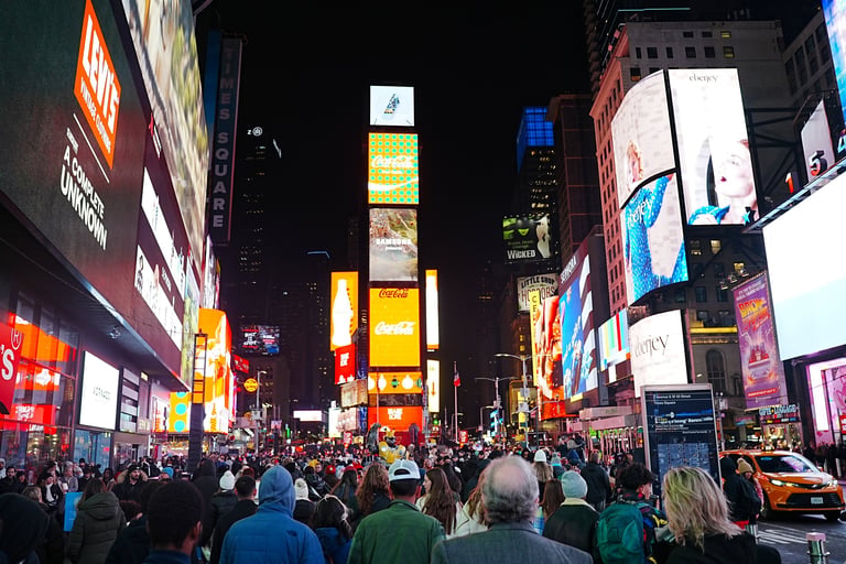 Times Square Broadway theater lights New York