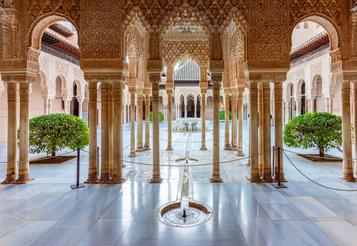Court of Lions in Alhambra, Granada, Spain