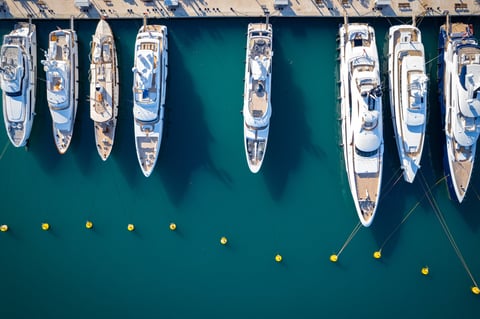 Luxury yacht racing French Riviera