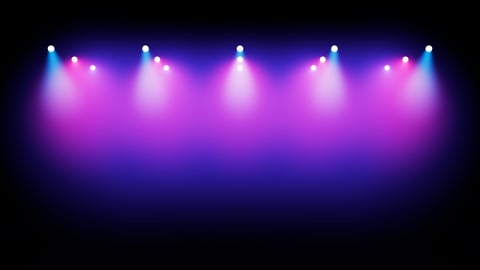 Festival lights and stage