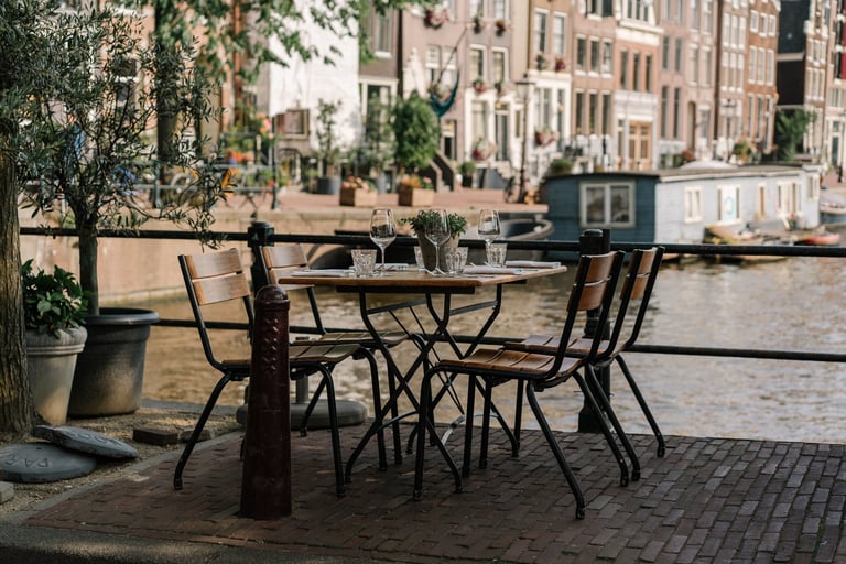 Aman Venice canal dining luxury restaurant