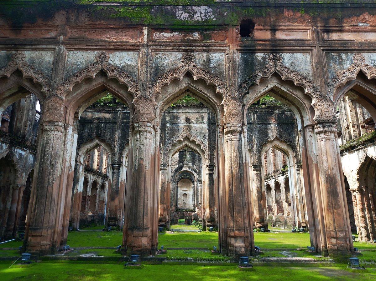 Grand historic palace interior with ornate architecture