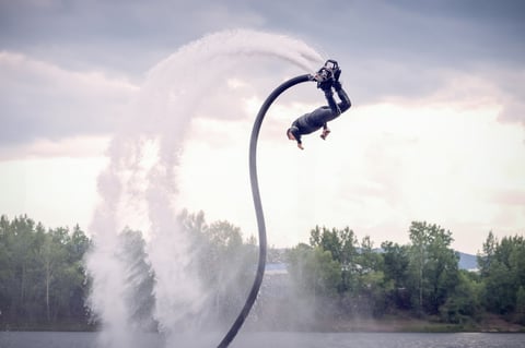 Flyboarding session