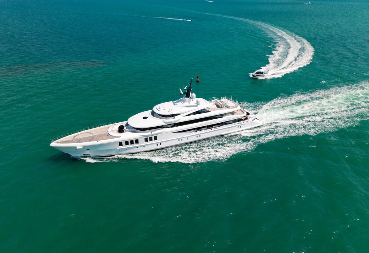 Yacht going to marina with luxury lifestyle and summer holiday vibe