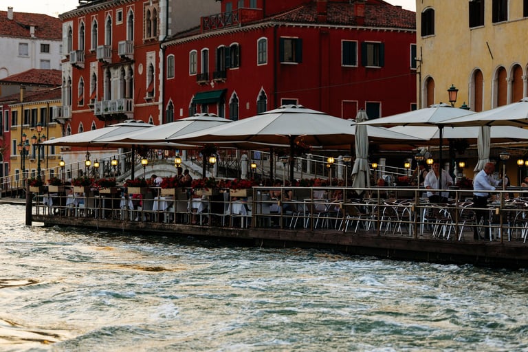 Lineadombra Venice waterfront dining terrace