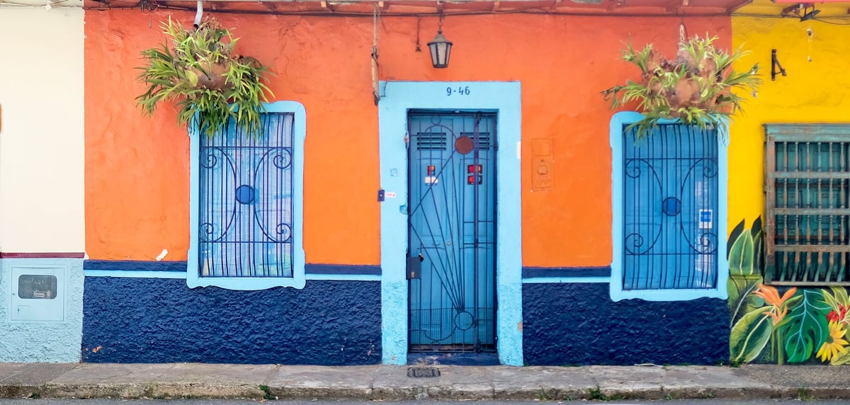 Colorful Spanish colonial buildings in Old San Juan, Puerto Rico