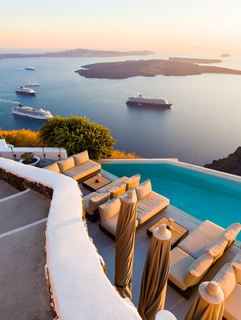 Santorini luxury sunset Greece
