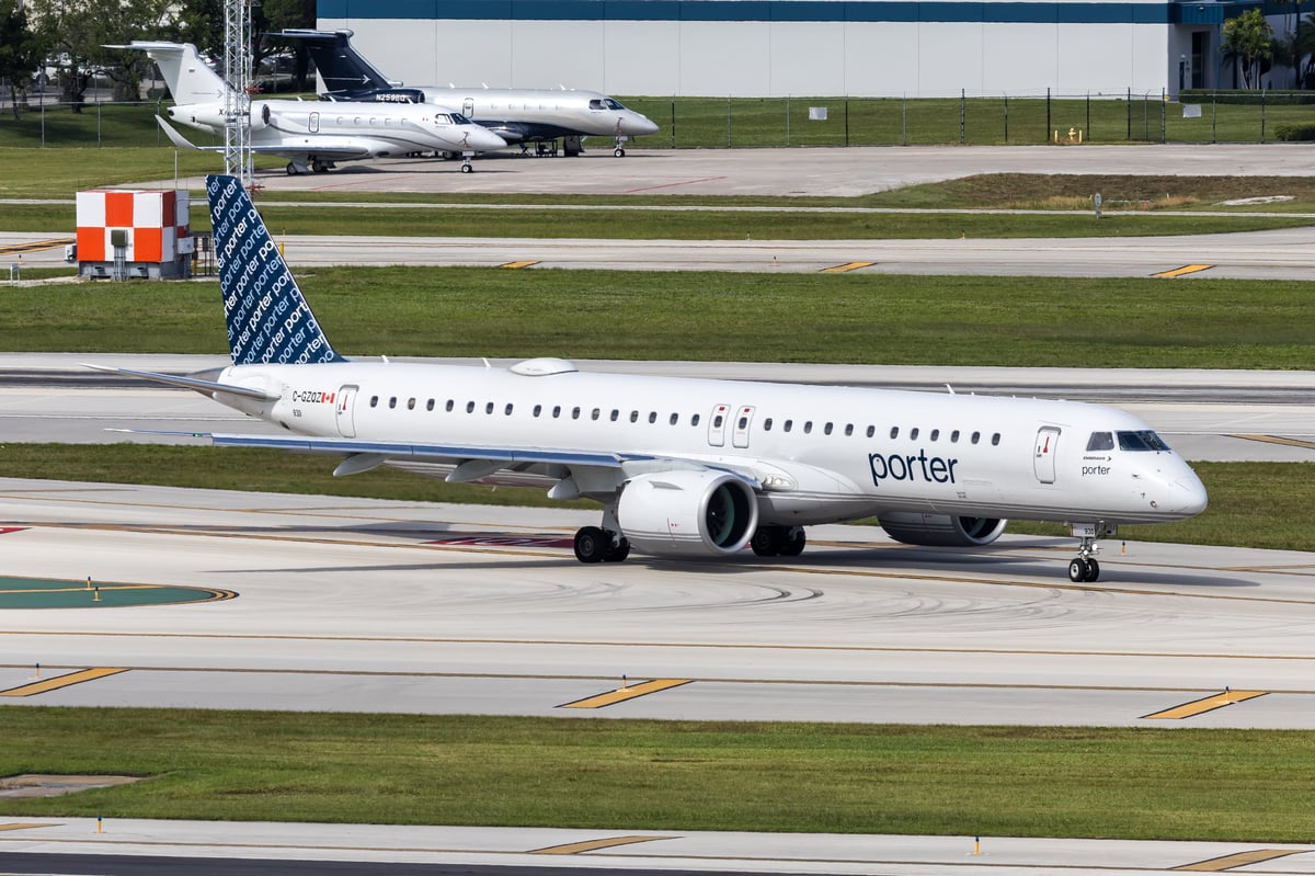 Porter Airlines Embraer E195 aircraft