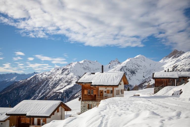 Luxury ski chalet in the Alps