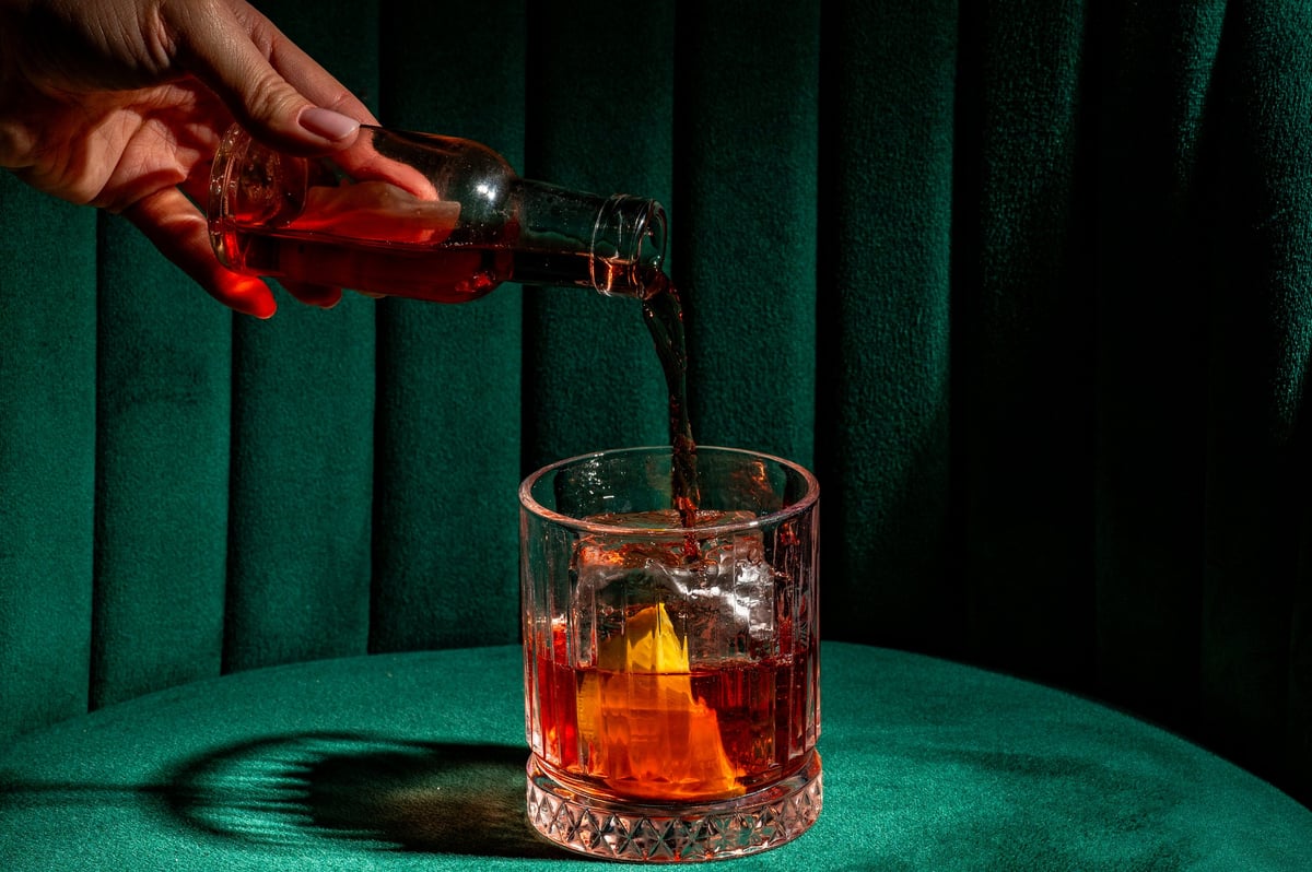luxury cocktail being prepared