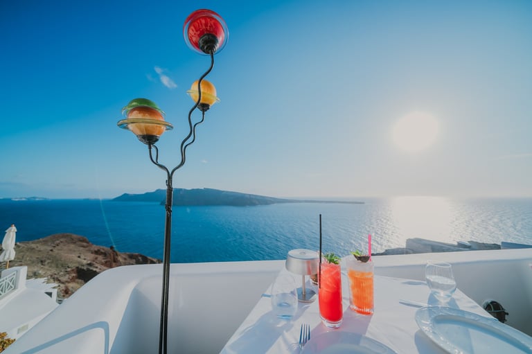 Beautiful resort scenery on the Mediterranean