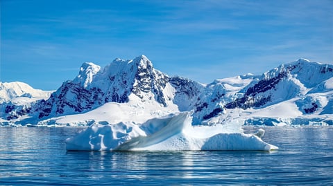 Summer in Antarctica landscape