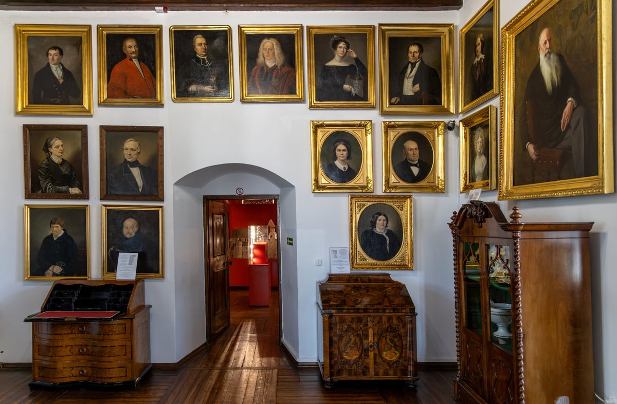 Residential chamber interior of medieval XIV century Royal Castle