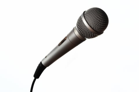 Microphone isolated on a white background