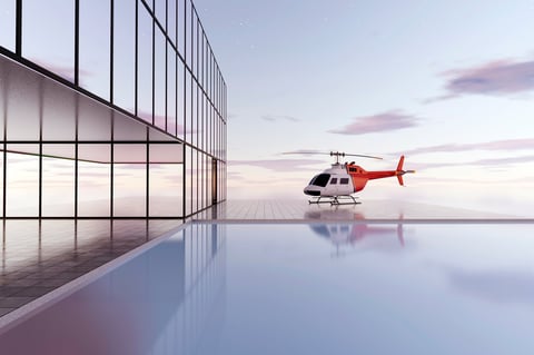 HeliFlite red helicopter