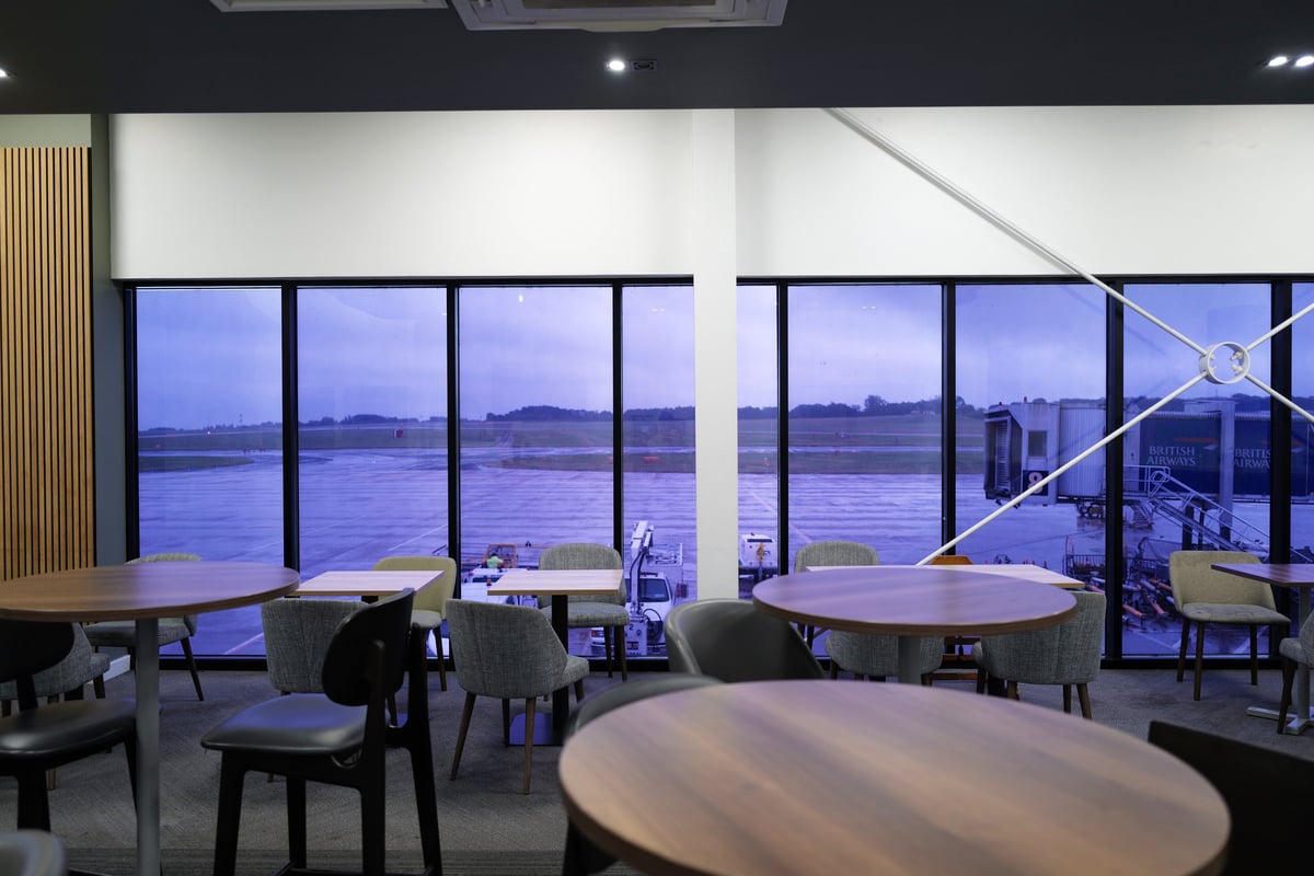 Business resting area inside LBA- Leeds Bradford international airport
