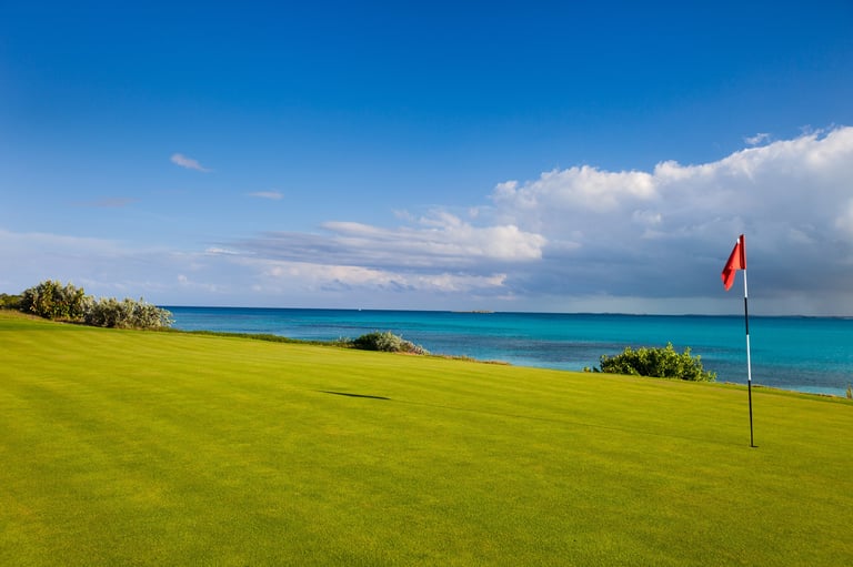 Stunning view of a coastal golf course