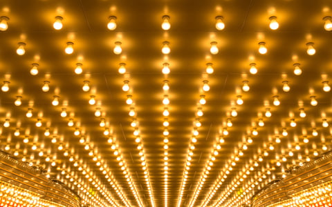 Golden marquee lights