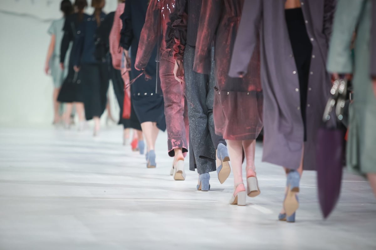 Fashion show catwalk runway models