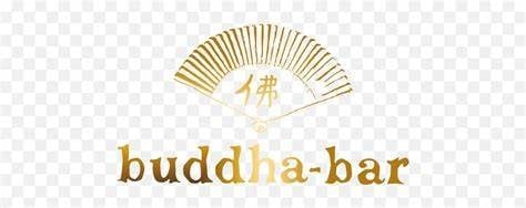 Buddha-bar logo featuring a golden fan design with Sanskrit character and text