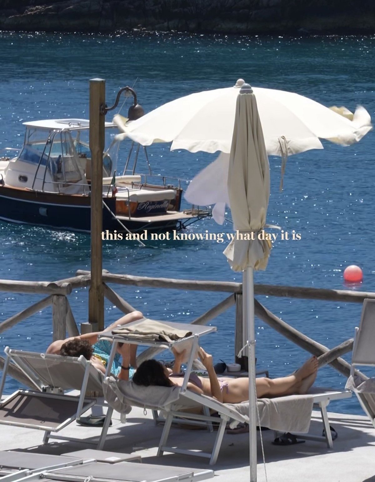 Conca del Sogno beach club in Nerano bay with crystal waters