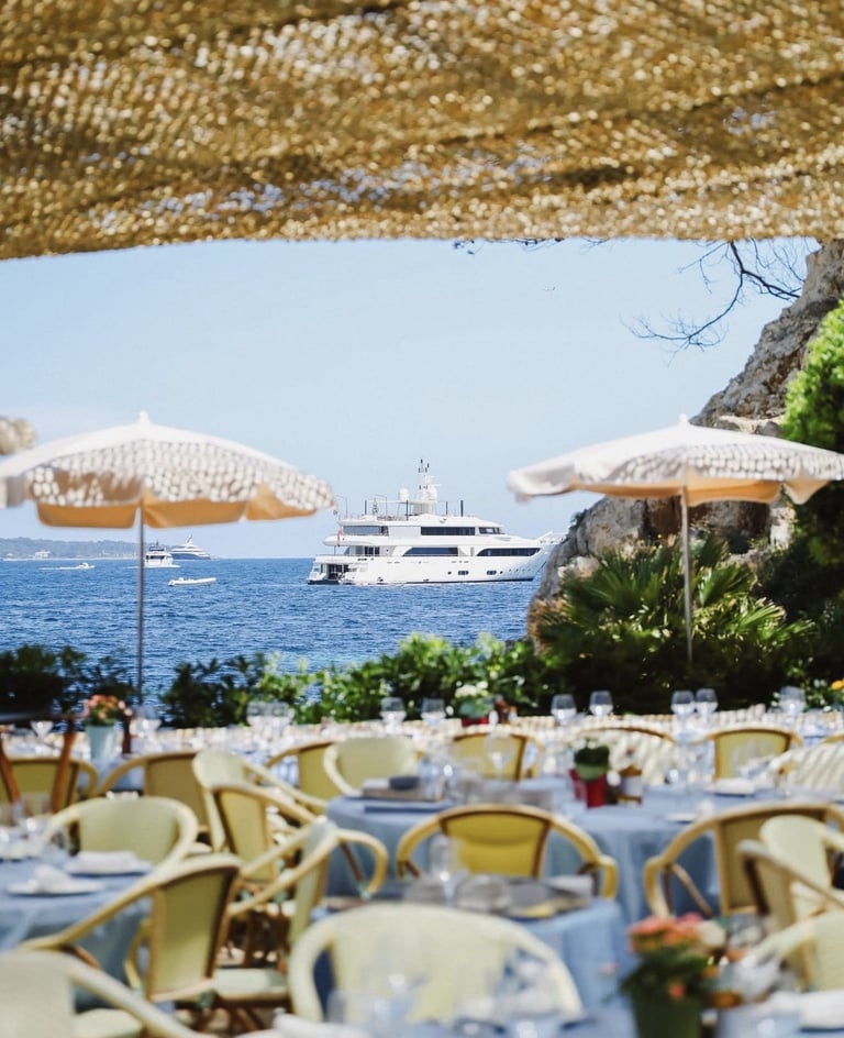 La Guérite Cannes private island beach restaurant