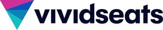Vivid Seats logo with pink and blue triangular icon and navy text