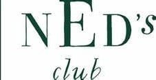 NEDs club logo with dark green text and cursive script design