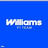 Williams F1 Team logo in white text on a bright blue background