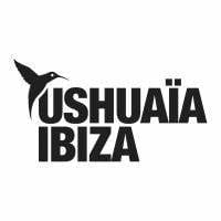 Ushuaia Ibiza logo featuring a stylized black bird silhouette and text