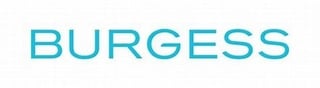 Burgess logo in turquoise text