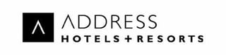 Address Hotels and Resorts logo with black square and white triangle symbol