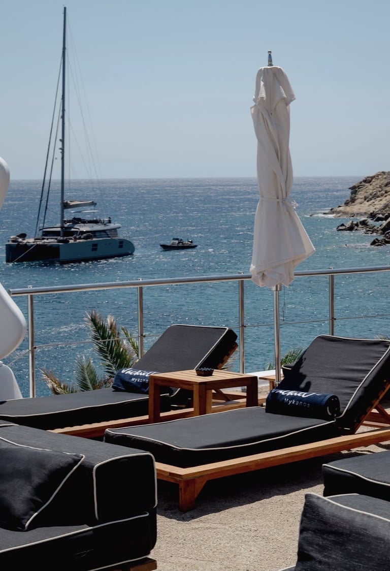 JackieO Beach Club Mykonos iconic beachfront luxury