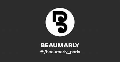 Beaumarly logo with stylized B in white circle, brand name and Instagram handle beaumarly_paris below