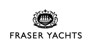 Fraser Yachts logo with ornate crest and sailing ship emblem