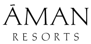 Aman Resorts logo in black serif typography
