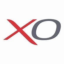 XO logo with red X and gray O symbols