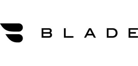 Blade logo featuring stylized black feather icon next to the word BLADE in bold sans-serif typeface