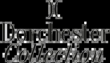 Dorchester Collection logo with stylized ornamental symbol and text