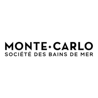 Monte Carlo Société des Bains de Mer logo in black text on white background